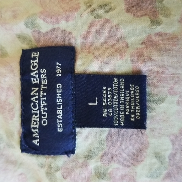 Vintage Denim Faux Fur Trimmed Jean Jacket American Eage Size Large - Picture 6 of 6